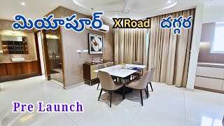 Miyapur x road near by 3bhk flats for sale in hyderabad New Launch [upl. by Riamo]