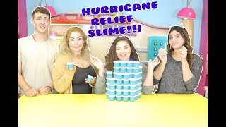 100 HURRICANE RELIEF SLIMES  super clear blue slime [upl. by Aeresed]