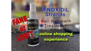 Minoxidil Strands Online Shopping Experience [upl. by Herman]