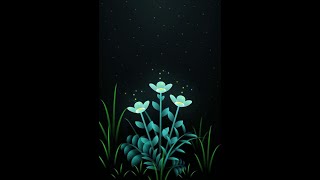 CSS Only Blossoming Flowers🌼 at Magical Night 🌃 🌟  Inspirational [upl. by Arman]