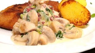 Champignon Rahm Sauce  Rezept Video  Anleitung [upl. by Silsby228]