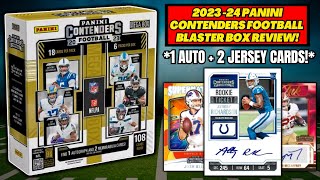 1 AUTO  2 JERSEY CARDS PER BOX🤔 2023 CONTENDERS FOOTBALL MEGA BOX REVIEW🏈 [upl. by Aliuqaj]