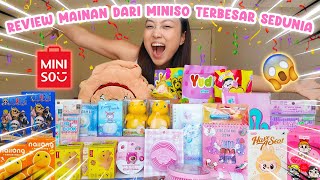 REVIEW MAINAN DARI MINISO TERBESAR DI DUNIA 😱🌏😭 SQUISHY DINO KUNING BLINDBOX SANRIO amp FROZEN ❄🥳 [upl. by Asiek507]