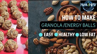 How to Make the Perfect Crunchy Granola Balls at Home  Energy Bars [upl. by Kenley170]