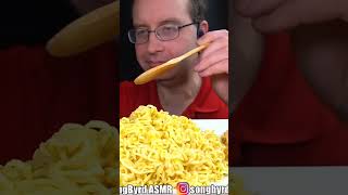 ASMR CHEESY RAMEN NOODLES MUKBANG shorts [upl. by Ellehcar]