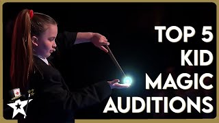 Top 5 BEST Kid Magicians on Got Talent [upl. by Corny]