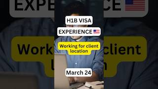 USA H1B visa interview experience  Working for client location usavisa youtubeshorts shorts [upl. by Rhetta]