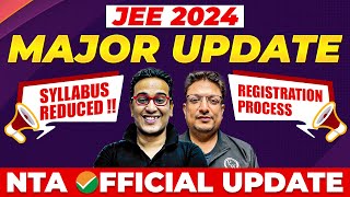 JEE Mains 2024  Registration Process amp Syllabus Reduced Full Details 🎯 NTA Official Update 🚨 [upl. by Olyhs]