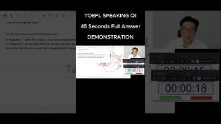 TOEFL SHOW  EP23 Preview  33  Demonstration  Full Answer 45 Seconds  TOEFL SPEAKING Q1 [upl. by Laro802]