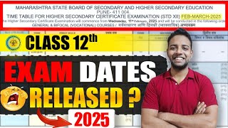 12th HSC TIMETABLE 2025  DATES  PREPARATION STRATEGY [upl. by Aitahs]