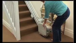 Handicare Simplicity Stairlift Manual Footplate [upl. by Whallon894]