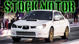 NEW RECORD  STOCK Long Block STi ET amp MPH [upl. by Nyladnor]