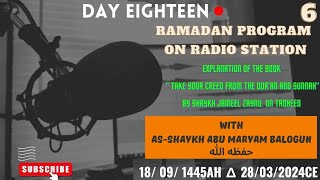 Ramadan Program On Radio Station Day 18 With Sheikh Abū Abdillahi AlEjigbowiyy Abu Maryam Balogun [upl. by Nivert414]