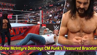 Drew McIntyre Destroys CM Punk’s Treasured Bracelet During WWE RAW [upl. by Arratahs832]