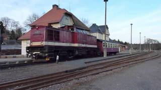 Harzkamel 199 861  Großdiesel im Bahnhof Elend [upl. by Nassah]