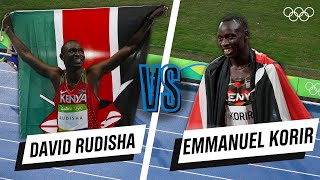 Kenyas past amp present 🇰🇪 David Rudisha 🆚 Emmanuel Korir  800m  Headtohead [upl. by Ettesus]