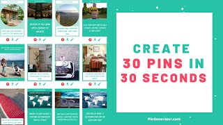 How to use Pin Generator  Generate Pinterest Pins in Seconds [upl. by Aineval20]