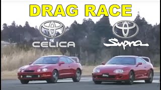 Drag Race 25  Toyota Celica GTfour vs Toyota Supra RZ [upl. by Yednil]