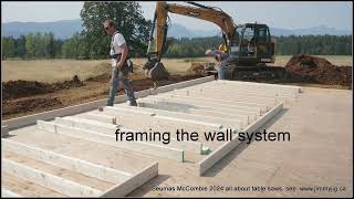 Building on Vancouver Island back filling the drain rock and the excavated soil framing the walls [upl. by Yendor]