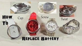 How To Replace Change Watch Battery [upl. by Bozovich]