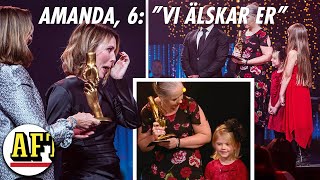 SVENSKA HJÄLTAR Cancersjuka Amanda 6 tackar hjältarna  mamman i tårar [upl. by Anaigroeg]