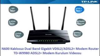 TPLINK TDW9980 ADSL2 MODEM KURULUM [upl. by Nomis]