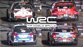 LAUNCH CONTROL Accelerations WRC Rally Cars 2019  SOUND Comparison Yaris Fiesta C3 i20 [upl. by Paul615]