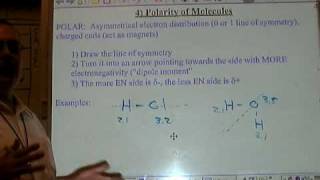 Chemistry Tutorial 602c Molecular Polarity [upl. by Ydac]