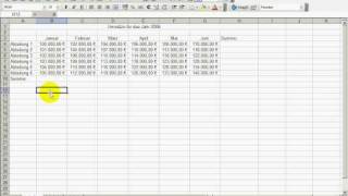 KurtzKurse Excel die Benutzung der Autosumme  Summenfunktion [upl. by Mcnully]