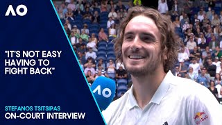 Stefanos Tsitsipas OnCourt Interview  Australian Open 2024 Third Round [upl. by Ailam478]