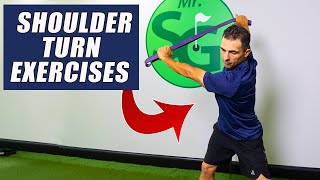 Want a Great Shoulder Turn Do these 5 Stretches [upl. by Pengelly]