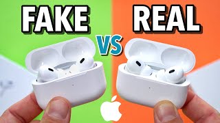 FAKE VS REAL Apple AirPods Pro 2  Perfect Clone  Buyers Beware [upl. by Euqinommod]