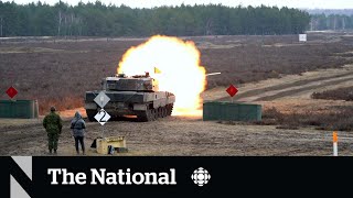 Watch Ukrainian soldiers learn to use Leopard 2 tanks [upl. by Nyrahs808]