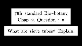 11th standard bio botany chapter 9 question number 8 [upl. by Follmer270]