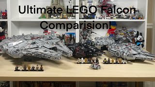 ULTIMATE LEGO MILLENNIUM FALCON COMPARISON 75191 75257 75295 75375 AND 75389 [upl. by Esille]