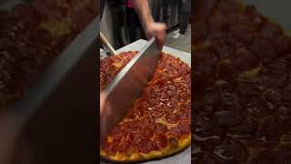 The Most Amount Of Pepperonis I Have Ever Seen On A Giant Pizza pizza [upl. by Yrroc880]