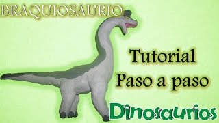 Como hacer un Braquiosaurio Dinosaurio cuello largo de plastilinatutorial [upl. by Eizeerb953]