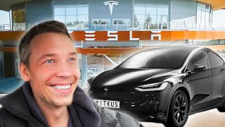 Hämtar Nya Bilen Tesla Model X Plaid [upl. by Abagail]