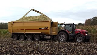 Maïs 2024  Maximaal laden door te persen en afdekklep als schot te gebruiken  Bungeetouw  Fendt [upl. by Naara]