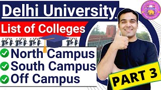 Delhi University Admissions 2022  List of Colleges  OffCampus [upl. by Anirdnajela]