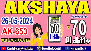 KERALA LOTTERY RESULTMobile Viewakshaya bhagyakuri ak653Kerala Lottery Result TodaytodayliveAK [upl. by Anitsenre]