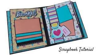 How To Make Scrapbook For Beginners  DIY Scrapbook Tutorial  Scrapbook Ideas  Crafteholic [upl. by Nivag]