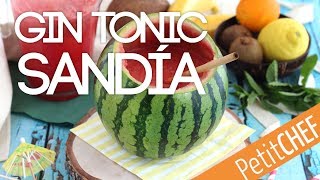 Receta Gin tonic de Sandía  Petitchef [upl. by Allimrac]