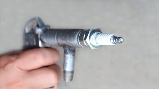 Making a Portable Air Sandblaster using Spark Plug  Very Easy [upl. by Cerallua]