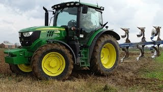 Testy John Deere 6120R WANICKI AGRO  Orka zimowa 2016 [upl. by Lahey]