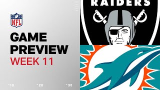 Las Vegas Raiders vs Miami Dolphins  2024 Week 11 Game Preview [upl. by Sinoda]