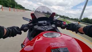 Honda CBR 500R 2023 Top speed with the slip on exhaust mod [upl. by Anawait301]