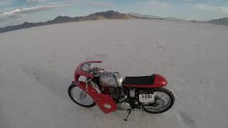 Frank Puckett  Supercharged BSA B25  250cc  Bonneville Speedweek 2020 [upl. by Walkling]