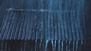 Relax amp Deep Sleep with Extremely Heavy Rain and Thunder on Tin Roof🌧️ASMR Rain Sounds For Sleeping [upl. by Mishaan]