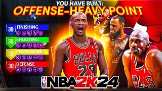 My NEW OFFENSEHEAVY POINT BUILD has WON ME 19500 on NBA 2K24 [upl. by Aimet]